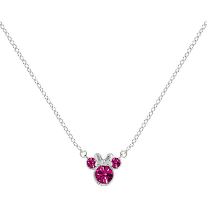 october minnie disney silver pendant