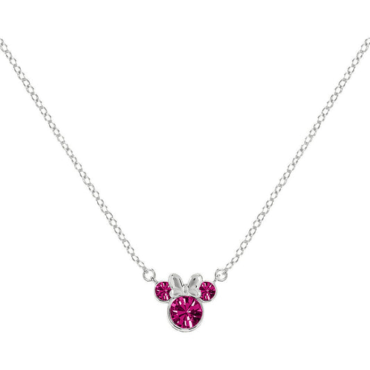 october minnie disney silver pendant