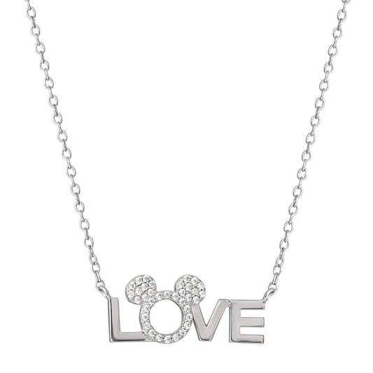 love minnie disney silver pendant