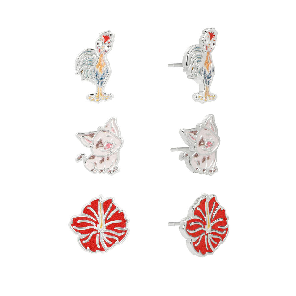 disney moana vaiana set of 3 earrings