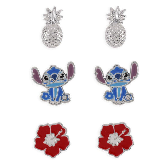 set of 3 stitch disney earrings