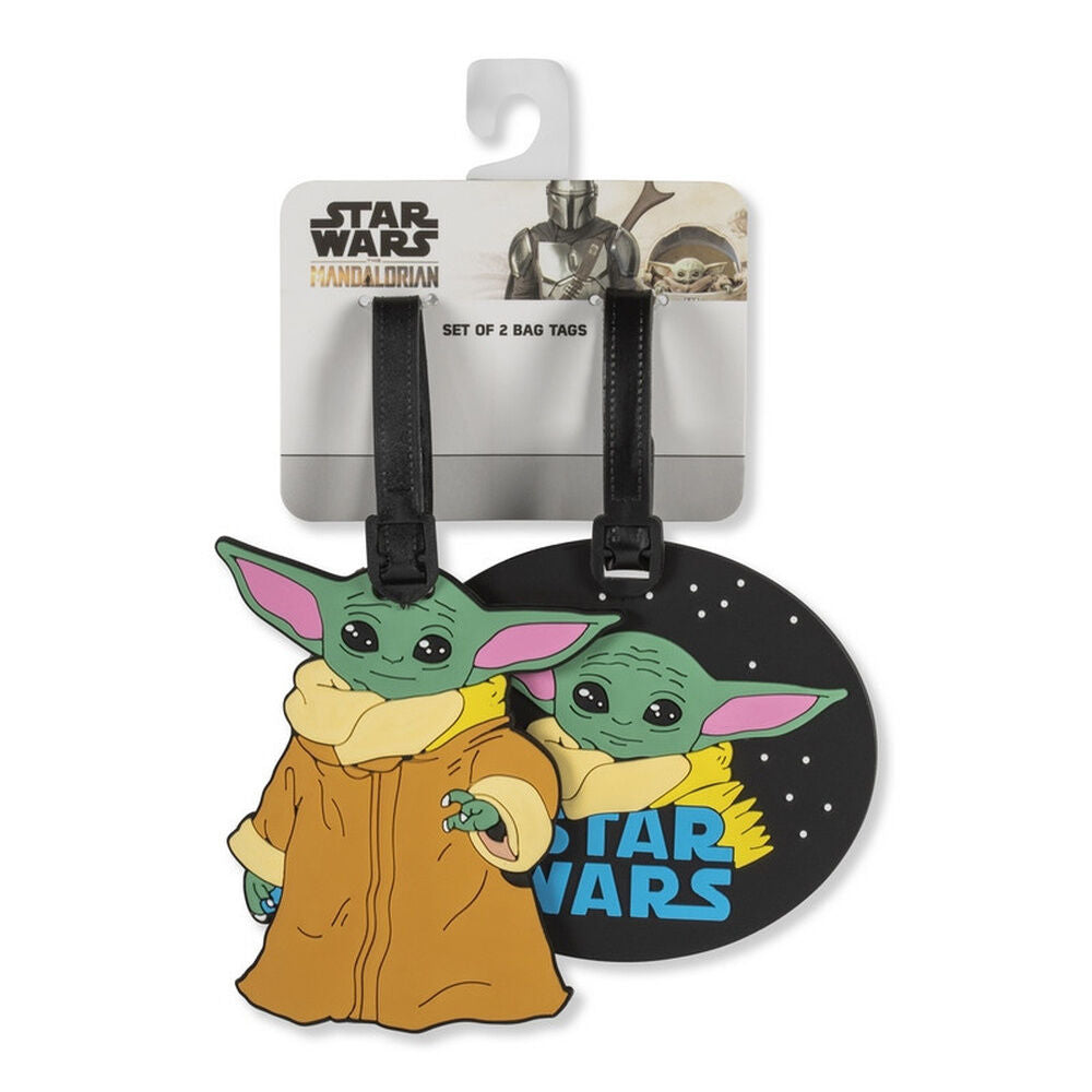 set of 2 grogu luggage tags the mandalorian star wars