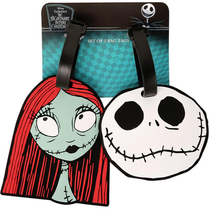 set of 2 disney nightmare before christmas luggage tags
