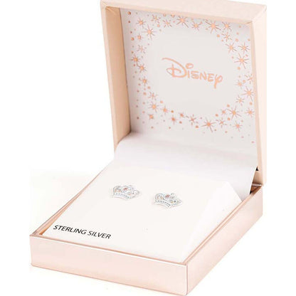 Disney Princess Crown Earrings in Silver