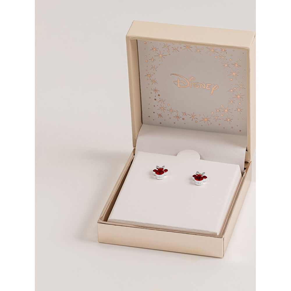 Silver Minnie Mouse earrings