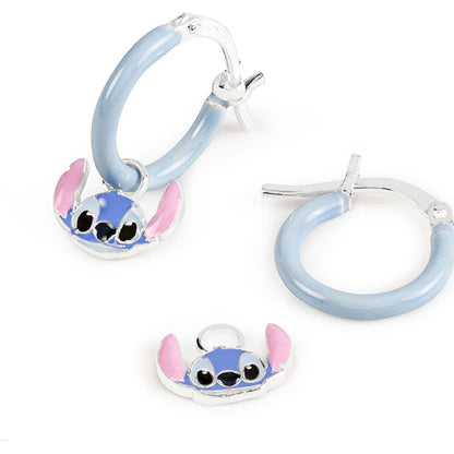 Disney Stitch Charm Earrings Silver