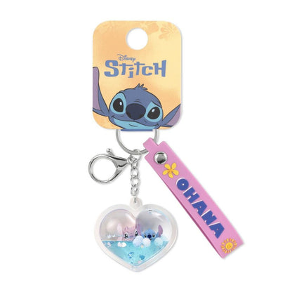 Llavero Disney Ohana Corazón Ángel y Stitch