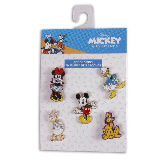 Conjunto de 5 pins do Mickey e seus amigos da Disney