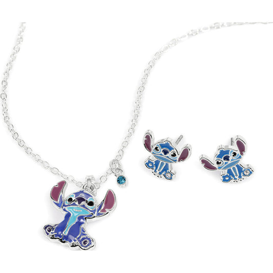 Conjunto de pingente e brincos do Stitch da Disney