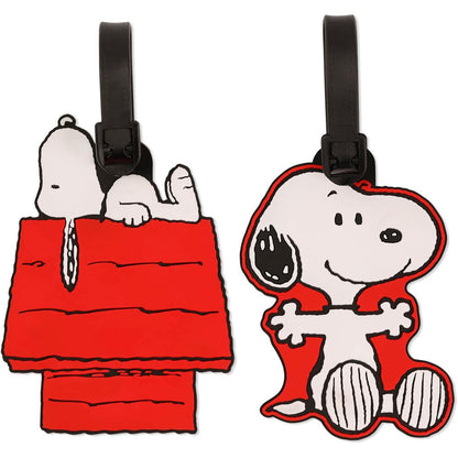 Set di 2 etichette per bagagli di Snoopy dei Peanuts
