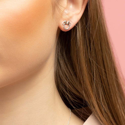 Minnie Mouse silver earrings