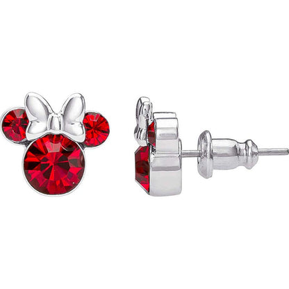 Silver Minnie Mouse earrings