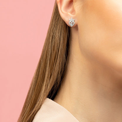 April Disney Princess Silver Earrings