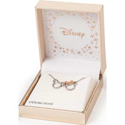 Mickey & Minnie Disney Silver Pendant