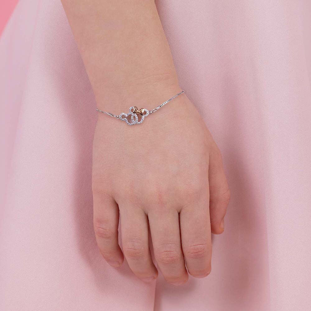 Mickey & Minnie Disney silver bracelet