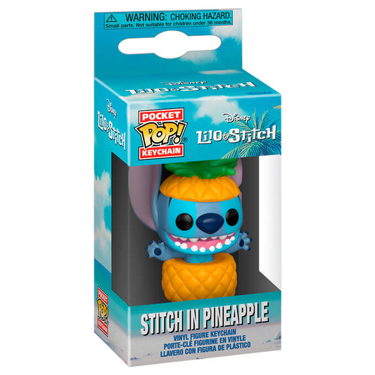 Portachiavi Pocket POP Disney Lilo & Stitch Stitch nell'ananas