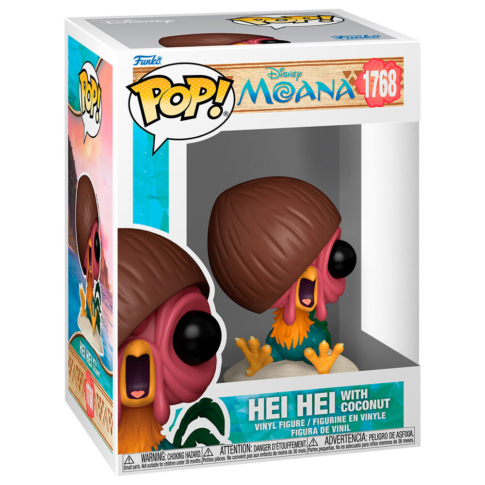 pop figure disney vaiana moana 3 hei hei with coconut