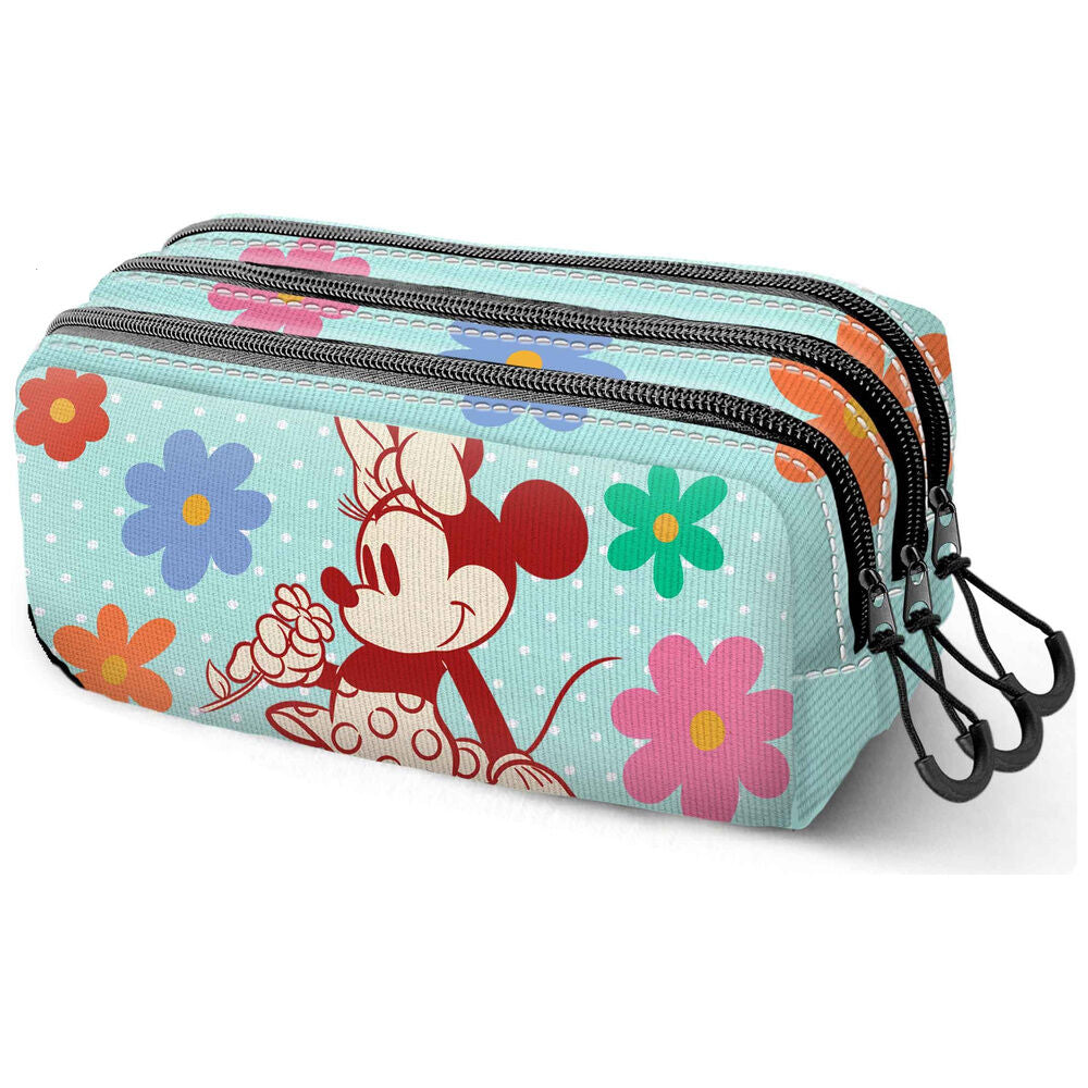 bloom minnie disney triple pencil case
