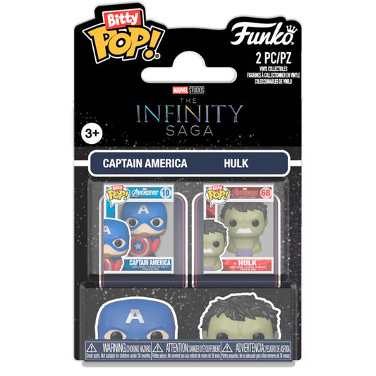blister 2 figures bitty pop marvel infinity saga captain america & hulk