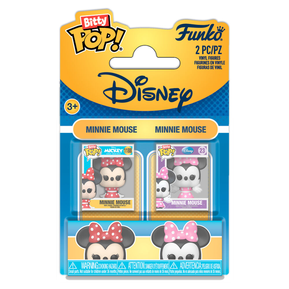 blister 2 figures bitty pop disney minnie & classic minnie