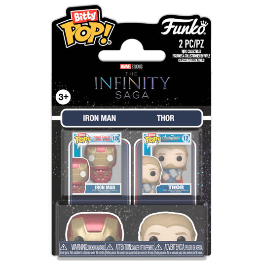 blister 2 figures bitty pop marvel infinity saga iron man & thor