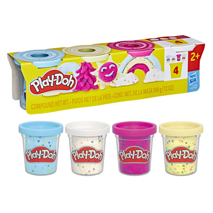 set of 4 play doh plasticine cans