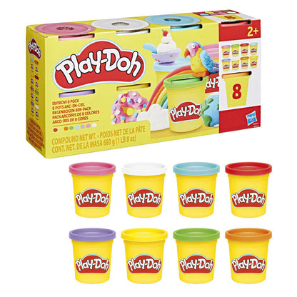set of 8 play doh plasticine jars