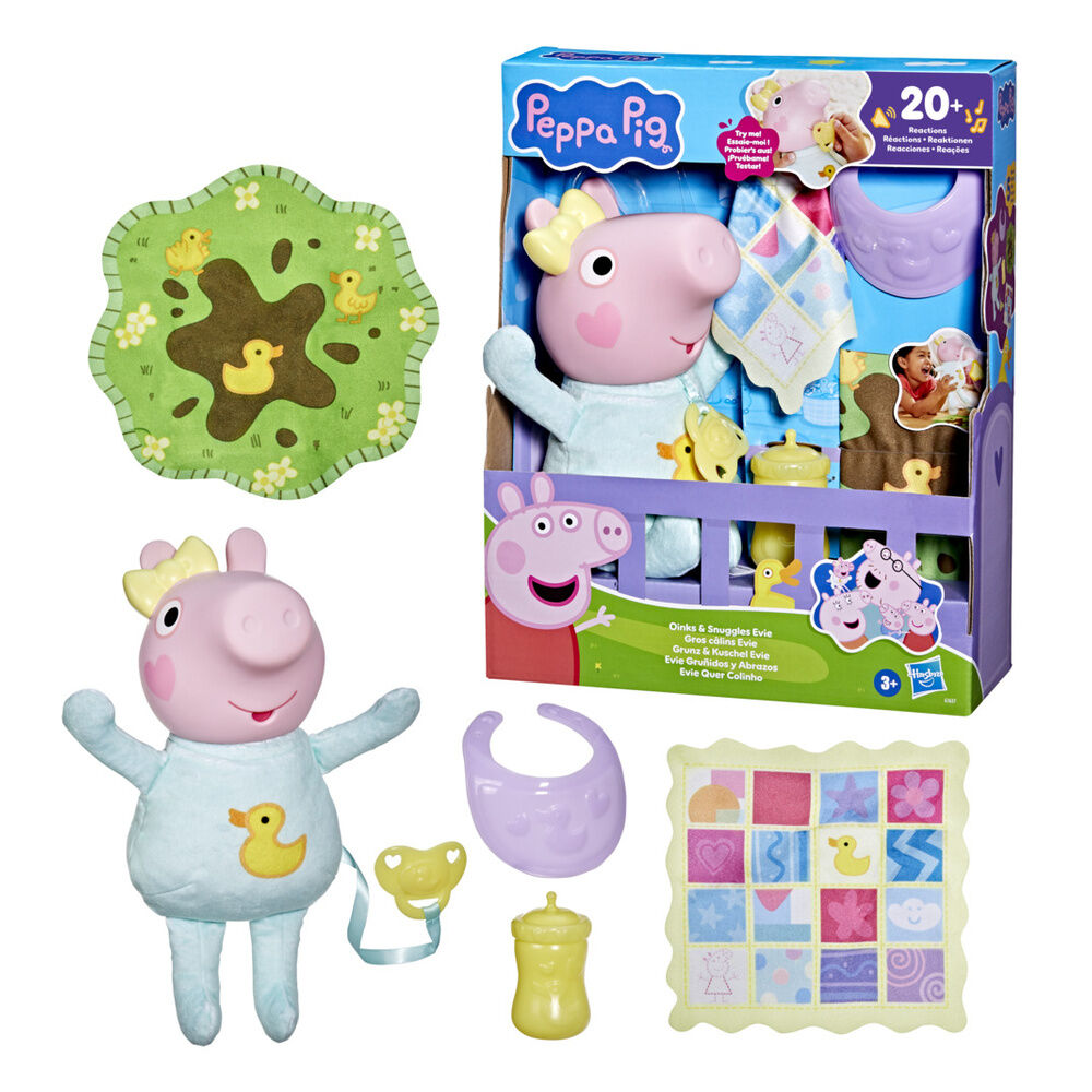 evie doll grunts and hugs peppa pig
