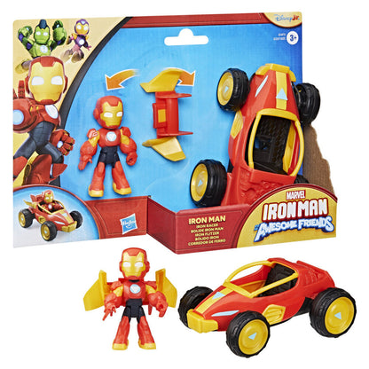 Figura + Vehículo Iron Man y su Super Equipo de Marvel Surtido