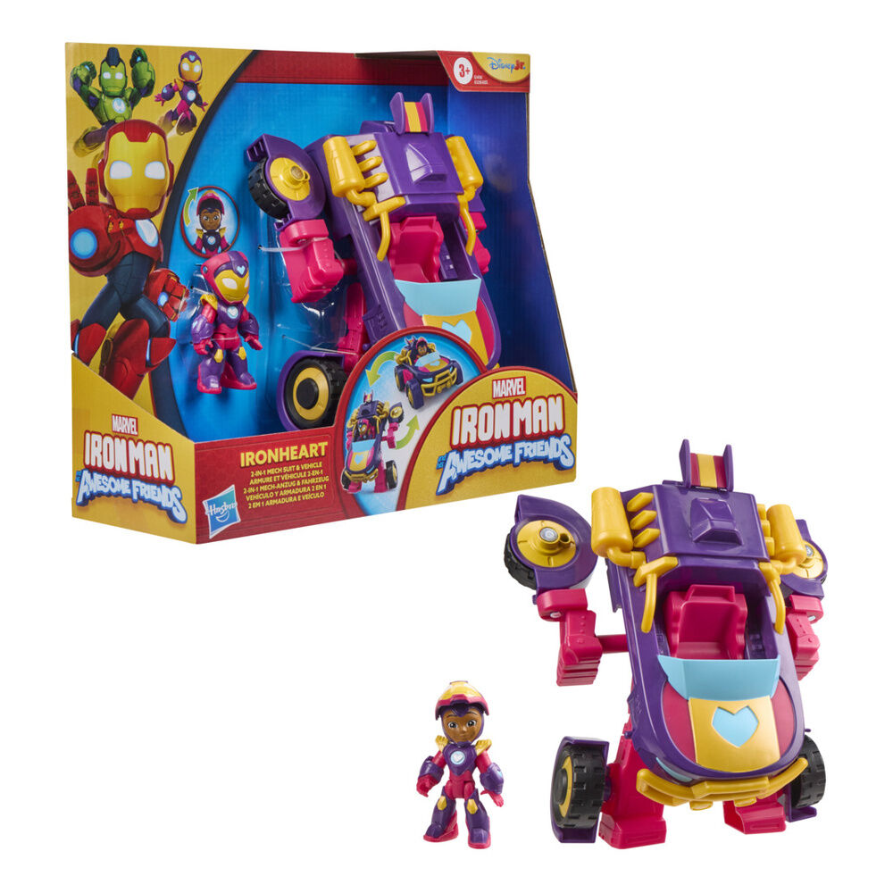figure  vehicle iron heart iron man and his marvel super team