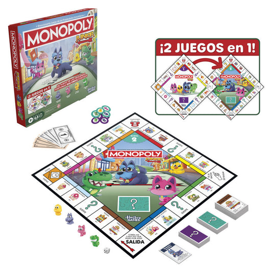 2 in 1 monopoly junior game (spanish)