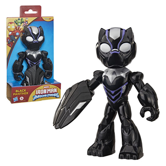 black panther iron man and his superteam marvel figure 22cm