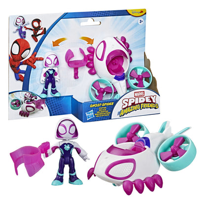 figure  vehicle ghost spider spidey and his super team marvel