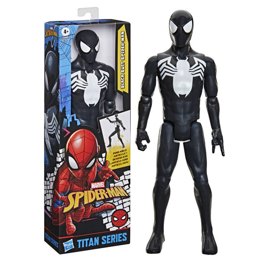figure black suit spiderman titan series spider man marvel 30cm
