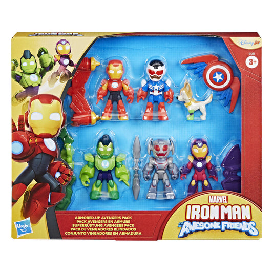 Blisterpackung mit 6 Iron Man und seinem Superteam Marvel Figuren  7 cm