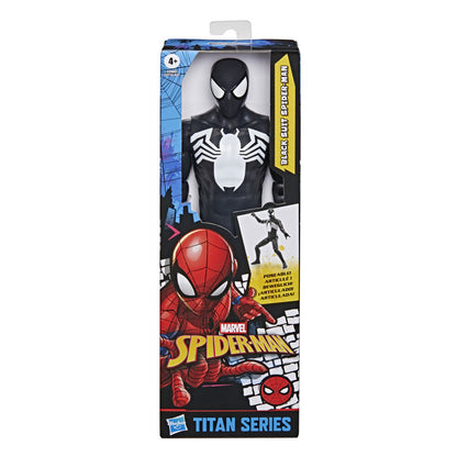 Figura de Spiderman con traje negro serie Titan Marvel 30 cm