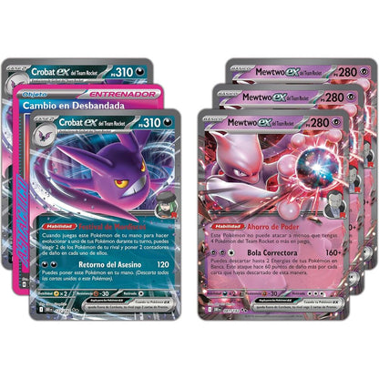 Mewtwo EX Team Rocket Pokemon Battle Deck Kolekcjonerska gra karciana (hiszpański)