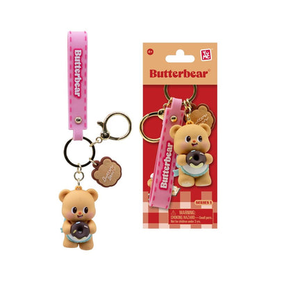 Figurka na klucze Butterbear z serii Everyday 1 o średnicy 5 cm (różne kolory)