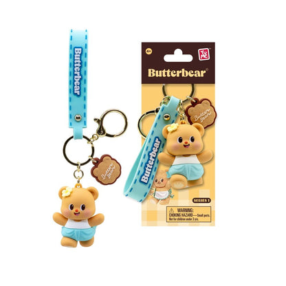 Figurka na klucze Butterbear z serii Everyday 1 o średnicy 5 cm (różne kolory)