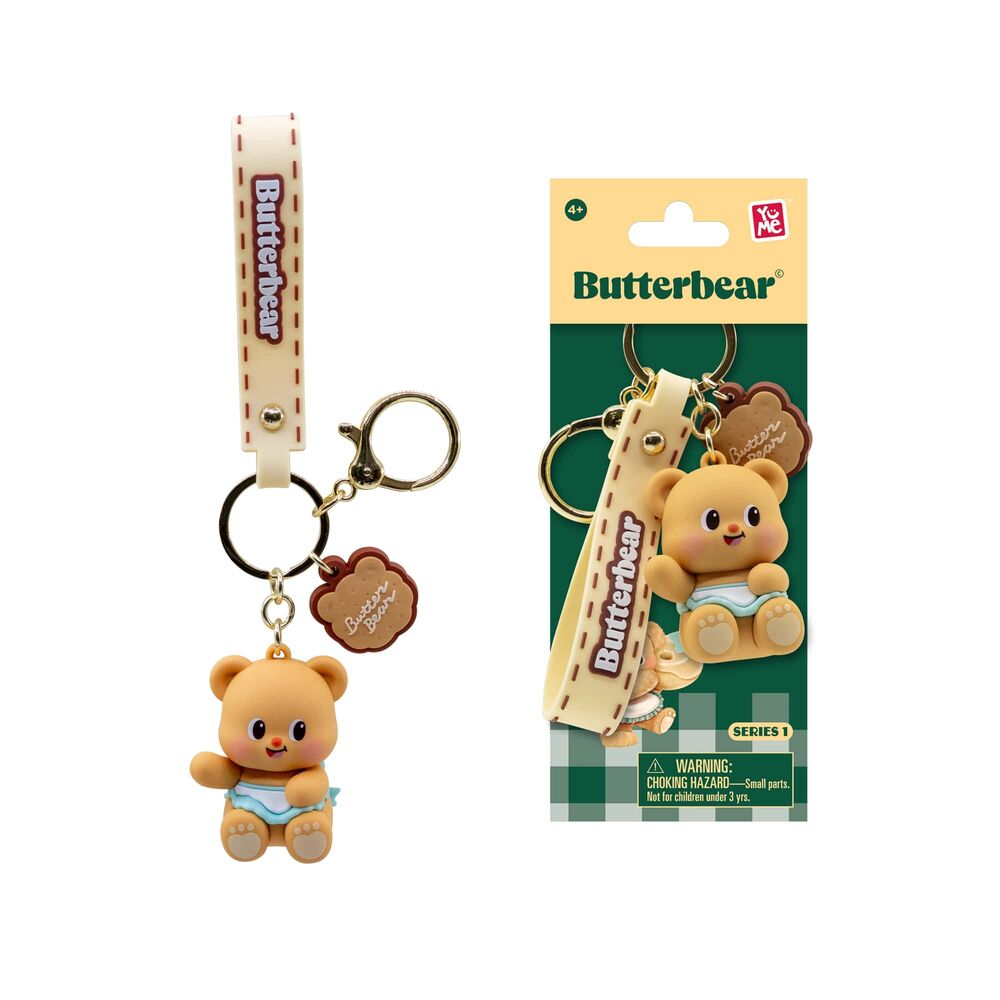 Figurka na klucze Butterbear z serii Everyday 1 o średnicy 5 cm (różne kolory)