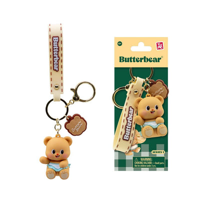 Figurka na klucze Butterbear z serii Everyday 1 o średnicy 5 cm (różne kolory)