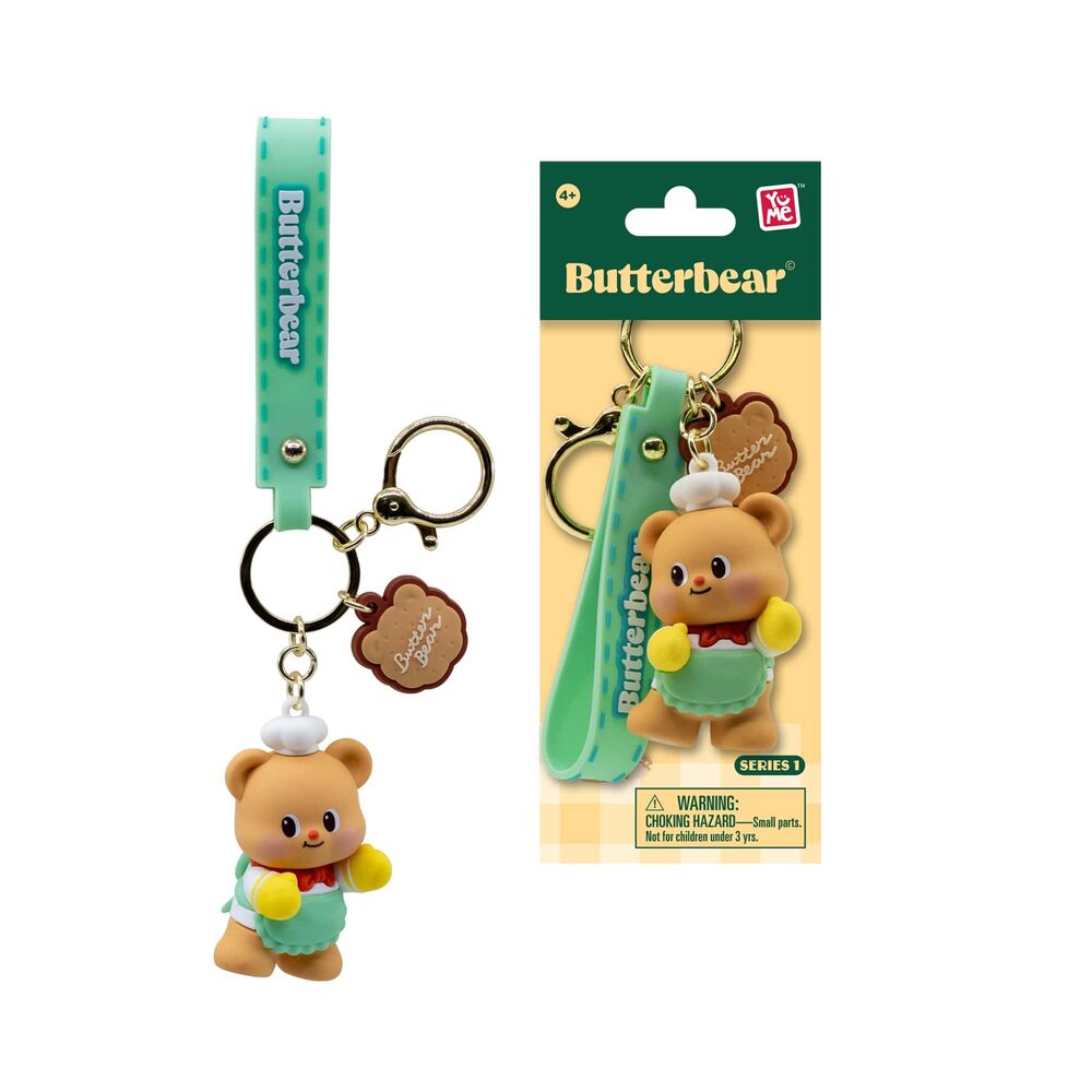 Figurka na klucze Butterbear z serii Everyday 1 o średnicy 5 cm (różne kolory)