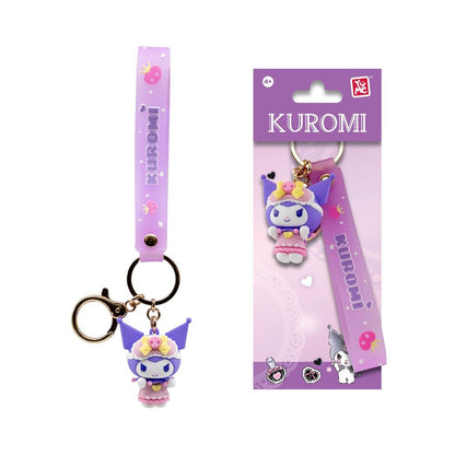 Kuromi Cute Outfit Hello Kitty and Friends figure keychain 5cm assorted