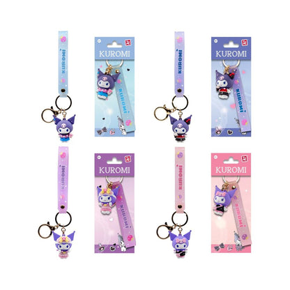 kuromi cute outfit hello kitty and friends figure keychain 5cm assorted