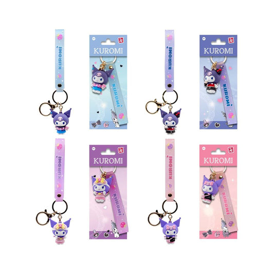 kuromi cute outfit hello kitty and friends figure keychain 5cm assorted