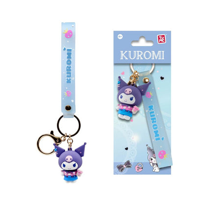 Kuromi Cute Outfit Hello Kitty and Friends figure keychain 5cm assorted