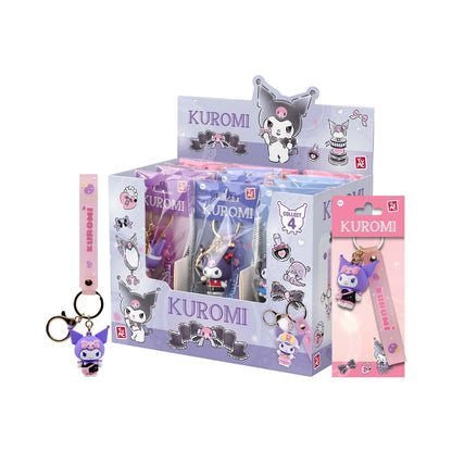 Kuromi Cute Outfit Hello Kitty and Friends figure keychain 5cm assorted