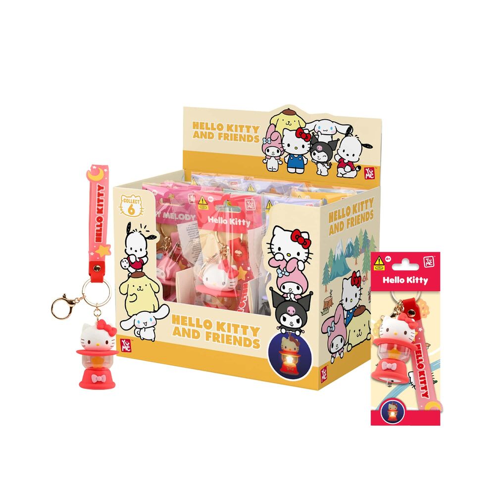 Porte clés figurine lampe de camping Hello Kitty et ses amis (assortiment)