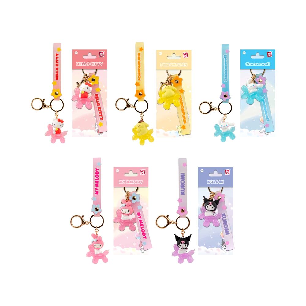 hello kitty and friends balloon keychain 5cm assorted