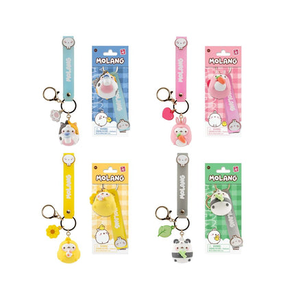 animal costume molang keychain figure 5cm assorted